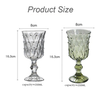 Haute qualité Vintage en relief cristal clair gobelet à eau verre verre à vin rouge pressé gobelet jus tasse pour mariage hôtel fête