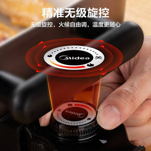 Olla eléctrica Midea de 6L cuadrada, antiadherente, con doble compartimento para cocinar en interiores - Product Image 5