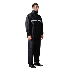 Impermeable Reflectante para <span class=keywords><strong>Hombre</strong></span>, Traje de Lluvia de PVC, Impermeable para Motocicleta con Banda Reflectante para Conducir y Trabajar - Product Image 3