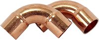 Raccord de tuyau en cuivre ASTM 7/8" OD, coude à 90° à rayon long, filetage NPT femelle pour climatisation