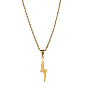 Collier en acier inoxydable doré de luxe Dingchao pour femmes, bijoux élégants et simples, pendentif en forme de cœur, cadeau élégant et tendance - Product Image 4