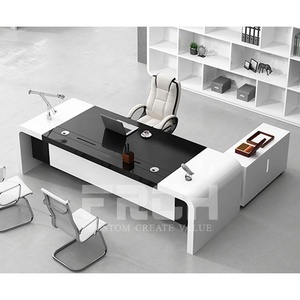 <span class=keywords><strong>Muebles</strong></span> <span class=keywords><strong>de</strong></span> <span class=keywords><strong>Oficina</strong></span> Modernos <span class=keywords><strong>de</strong></span> Lujo con Acabado Brillante, Escritorio Ejecutivo en Forma <span class=keywords><strong>de</strong></span> L, Mesas <span class=keywords><strong>de</strong></span> <span class=keywords><strong>Oficina</strong></span> Modernas <span class=keywords><strong>para</strong></span> CEO - Product Image 1
