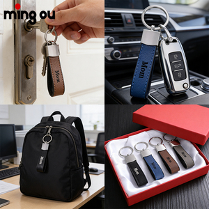 Porte-clés en cuir métallique vierge pour gravure au laser, logo personnalisé, luxe, designer, en vrac, porte-clés en cuir personnalisés, porte-clés de <span class=keywords><strong>voiture</strong></span> - Product Image 6