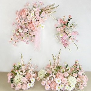 Décoration florale suspendue réaliste pour allée de mariage, arrangement floral en soie pour cérémonie, toile de fond de cérémonie, décoration d'hôtel - Product Image 2