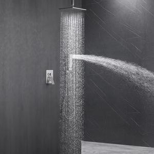 Sistema de ducha de baño de latón ORB de 3 tipos LED Cabezales de ducha de 12 pulgadas Mezclador de cascada Juegos de Ducha - Product Image 3