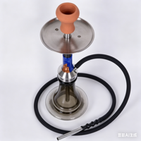 En gros, Grand ensemble de chicha à gravité de style allemand en résine et acier inoxydable, avec base en verre et accessoires