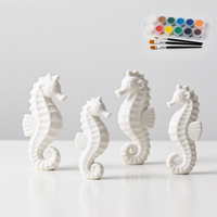 Figurine d'oursin en biscuit personnalisée-Sculpture en céramique non peinte pour l'art du bricolage, conception et taille personnalisées