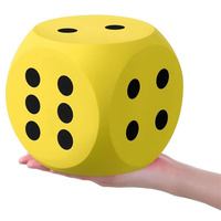 Cube en mousse souple vierge imprimé personnalisé de grands dés géants Eva balle anti-stress jeu éducatif dés en mousse PU