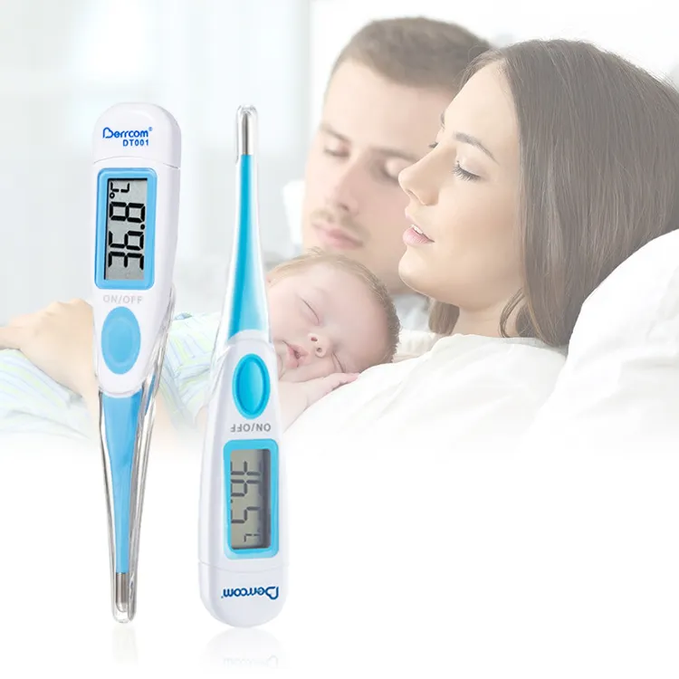 Termometer Elektronik Tubuh Oral Display LCD Terlaris untuk Anak Bayi Dewasa