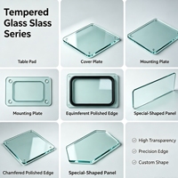Plateau de table en verre trempé avec épaisseur personnalisée et bord poli pour bureau, maison, salle à manger, design et utilisation
