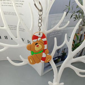 Porte-clés en caoutchouc de Noël, porte-clés en PVC, cadeau de vacances, ornement de bonhomme de neige, accessoire d'arbre, porte-clés en caoutchouc souple de <span class=keywords><strong>dessin</strong></span> <span class=keywords><strong>animé</strong></span> - Product Image 6