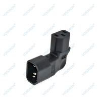 Adaptateur secteur CA IEC 320 C14 mâle vers C13 femelle, angle 90 degrés gauche/droite, certifié CE, pour montage mural LCD TV