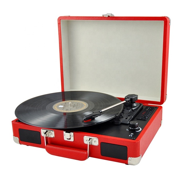 Home Audio Hifi Phonograph Turntable Player Vinyl Record Player W/ Belt Transmission Anti-vibration for Feet W/ Level Adjustment
