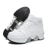 Sepatu Roda 2-in-1 Roda Besar Berkualitas Tinggi Unisex, Sepatu Sneakers Anak dengan Roda yang Dapat Dilepas