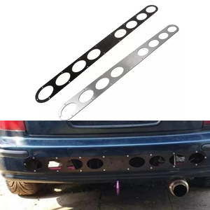 Poutre de renforcement de pare-chocs arrière en alliage d'aluminium, diffuseur d'air à 8 trous, noir et argenté, avec vis, pour modification automobile - Product Image 2
