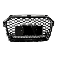 Calandre avant RS1 améliorée pour Audi A1 S1 2016 2017 2018, en ABS noir brillant, motif nid d'abeille
