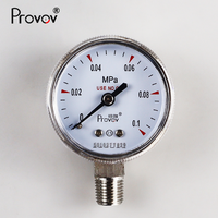 Manomètre de pression d'air et de gaz en acier inoxydable 316L, haute précision, 0,1 1,6 25 40 MPa, raccord mâle NPT 1/4 pouce