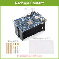 Placa de Desarrollo Waveshare UPS HAT (E) para Raspberry Pi, Compatible con 4 Baterías de Litio 21700 (NO Incluidas), Bidireccional y Rápida
