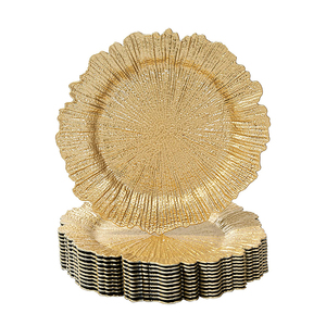 Wholesale Party Wedding 13 Inch Elegant Decoration Place Mats Plastic Charger Plates
