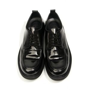 Chaussures décontractées carrées pour hommes, design original, mocassins Oxford à lacets, dessus en cuir, légères, respirantes, antidérapantes, pour l'extérieur - Product Image 4