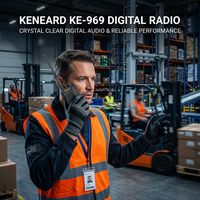 KENEARD KE-969 Talkie-walkie numérique DMR 5W haute puissance double temps de slot 1500mAh 32 canaux Radio bidirectionnelle portable UHF pour la sécurité professionnelle