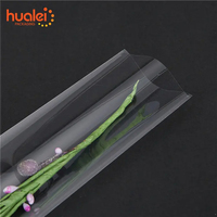 Sac cadeau transparent en OPP recyclé imprimé en héliogravure, à ouverture plate, pour l'emballage de fleurs, bonbons et aliments