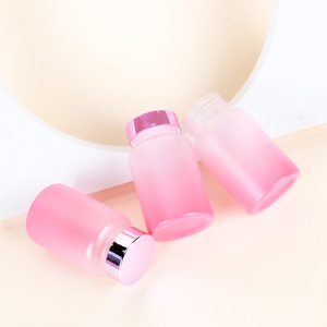Pink Frosted High Quality Customized Capsule <b>Bottle</b> Pharmaceutical Packaging PET Plastic For Health Product With Screw Cap - Product Image 6