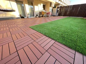 Carreaux de terrasse en composite WPC modernes et imperméables pour l'extérieur <span class=keywords><strong>Parquet</strong></span> Carreaux de sol en bois pour patio Jardin Cuisine - Product Image 3