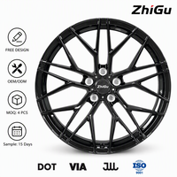 Jantes forgées ZhiGu Premium 19-22 pouces, finition noir brillant, design Y-Mesh, jantes sport de luxe, livraison en 15 jours pour BMW