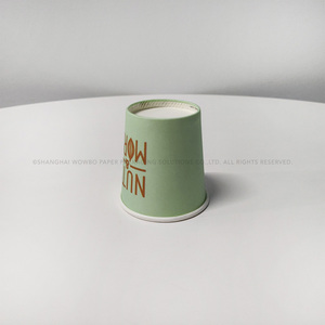 Taza de café de papel verde desechable de 8oz para beber en caliente, respetuosa con el medio ambiente, diseño grueso para cafeterías, bistros, fiestas - Product Image 5