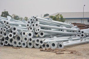 Mástil galvanizado de 60 metros, antena Tubular de 3 patas, torre de luz Solar para telecomunicaciones, V-COATING - Product Image 5