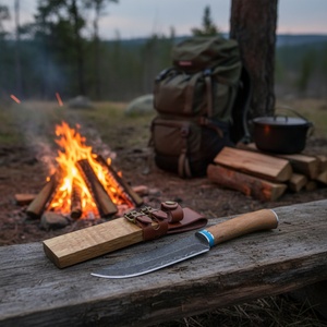 Couteau de poche pliable de haute qualité avec manche en bois et lame en acier inoxydable, personnalisable OEM, couteau de survie portable pour le camping, DIY - Product Image 6