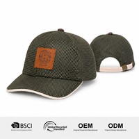 Casquette de baseball respirante en maille nid d'abeille et velours flanelle avec logo personnalisé en cuir, casquette de camionneur de haute qualité pour sports de plein air, vente en gros