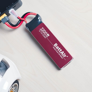 แบตเตอรี่ลิโพอัจฉริยะ 7.4V 2S 2200mAh 50C หัวเสียบ XT-60 สำหรับรถบังคับวิทยุและเรือ  พร้อมกระเป๋าแบตเตอรี่ลิโพ ขนาด 1:10 - Product Image 5