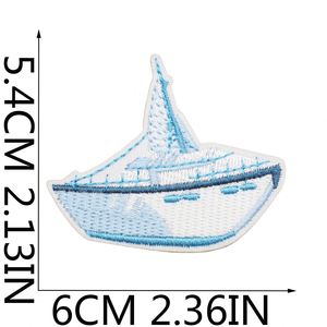 Iron on Embroidered Navy Theme Sea Gull Steamer Tortoise Sailing Life Ring Rudder Patch for Clothing <b>Hat</b> <b>Bag</b> Decoration - Product Image 4