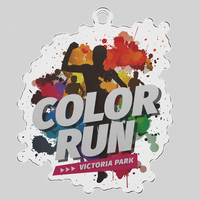 Médaille de course personnalisée en acrylique Noble, trophée de la course de couleur, récompense pour les coureurs, souvenir d'événement sportif, cadeau de la course Victoria Park