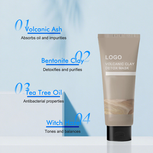 Mascarilla Limpiadora de Pasta de Frijol Negro con Roca Volcánica, Vitamina C, Control de Grasa Herbal, Limpieza Profunda de Poros, Lodo Facial de Caolín, Arcilla Volcánica - Product Image 4