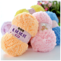 Factory Wholesale 100% Polyester Long Plush Woolen Thread Dyed Fancy Yarn for Baby Knitting Skin-Friendly Soft Recycled Feature