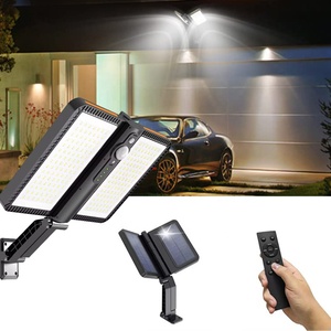 Lampe solaire à télécommande avec détecteur de mouvement, étanche IP65, pour éclairage de sécurité de la porte d'entrée, de la cour et du garage - Product Image 1