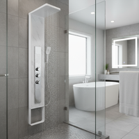 Nouveautés Vaguel : Ensemble de douche cascade en acier inoxydable avec triple commande pour salle de bain