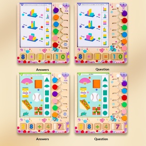 ของเล่นไม้เสริมพัฒนาการเด็กเล็ก เกมฝึกการวางตำแหน่งและตอบคำถาม ฝึกคณิตศาสตร์ บล็อกไม้เสริมสร้างทักษะการคิดสำหรับเด็ก - Product Image 5