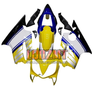 Corps d'injection pour HONDA <span class=keywords><strong>CBR</strong></span> 600F4i 600CC <span class=keywords><strong>600</strong></span> <span class=keywords><strong>F4i</strong></span> CBR600F4i 01 02 03 87LQ.14 CBR600 <span class=keywords><strong>F4i</strong></span> <span class=keywords><strong>2001</strong></span> Jaune blanc 2002 2003 Carénage OEM - Product Image 1