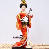 Vente en gros de poupées japonaises Kabuki Geisha Kimono Statue de fille Figurine de collection fantaisie pour la décoration de la maison et du bureau