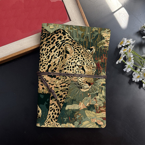 A6 taccuino Vintage fatto a mano pagine sostituibili carta gialla spessa ideale per i professionisti che lavorano con <span class=keywords><strong>leopardo</strong></span> in boscaglia B - Product Image 2