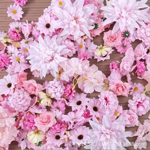 ดอกไม้ประดิษฐ์ชุดดอกกุหลาบสีชมพูผ้าไหม 50 ชิ้นงานแต่งงาน DIY อุปกรณ์เสริมฮันฟูกิ่งเดี่ยวลายนูนทำด้วยมือ - Product Image 2