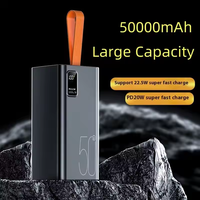 Logo personnalisé PD22.5W Centrale électrique portable haute capacité 50000mah Charge rapide Powerbank Puissance de sortie 20W pour téléphone portable