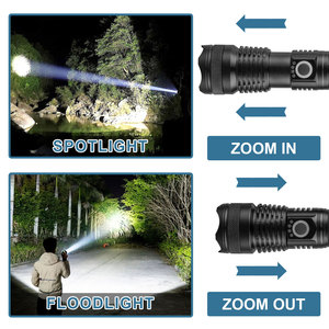 100000 lumen 5-chế độ 26650*1(5000mAh) XHP50 chiến thuật telescoping sạc săn bắn LED Torch chiến thuật ánh sáng đèn pin - Product Image 4