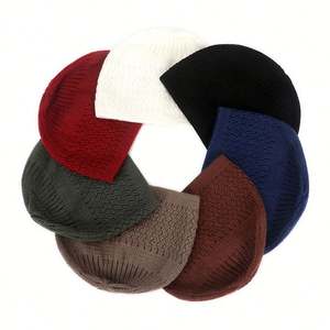Gorros de Oración Musulmanes Islámicos Kufi Turcos para Hombre, Hechos a Mano, Elásticos y Blancos, al por Mayor - Product Image 3