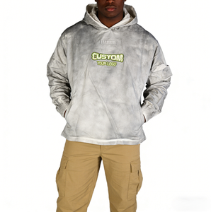 Sudadera con Capucha Unisex Extra Grande, Estilo Vintage, Lavado Ácido, con Cierre y Logotipo Personalizado, Ropa Casual Urbana, Nueva Llegada, Alta Calidad - Product Image 1