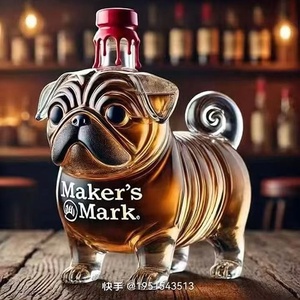Moderna Botella <span class=keywords><strong>de</strong></span> Whisky <span class=keywords><strong>de</strong></span> Vidrio <span class=keywords><strong>de</strong></span> Borosilicato con Diseño <span class=keywords><strong>de</strong></span> Perro Salchicha, Sellada, para Vino Espumoso, Regalos para el Hogar y Negocios - Product Image 2